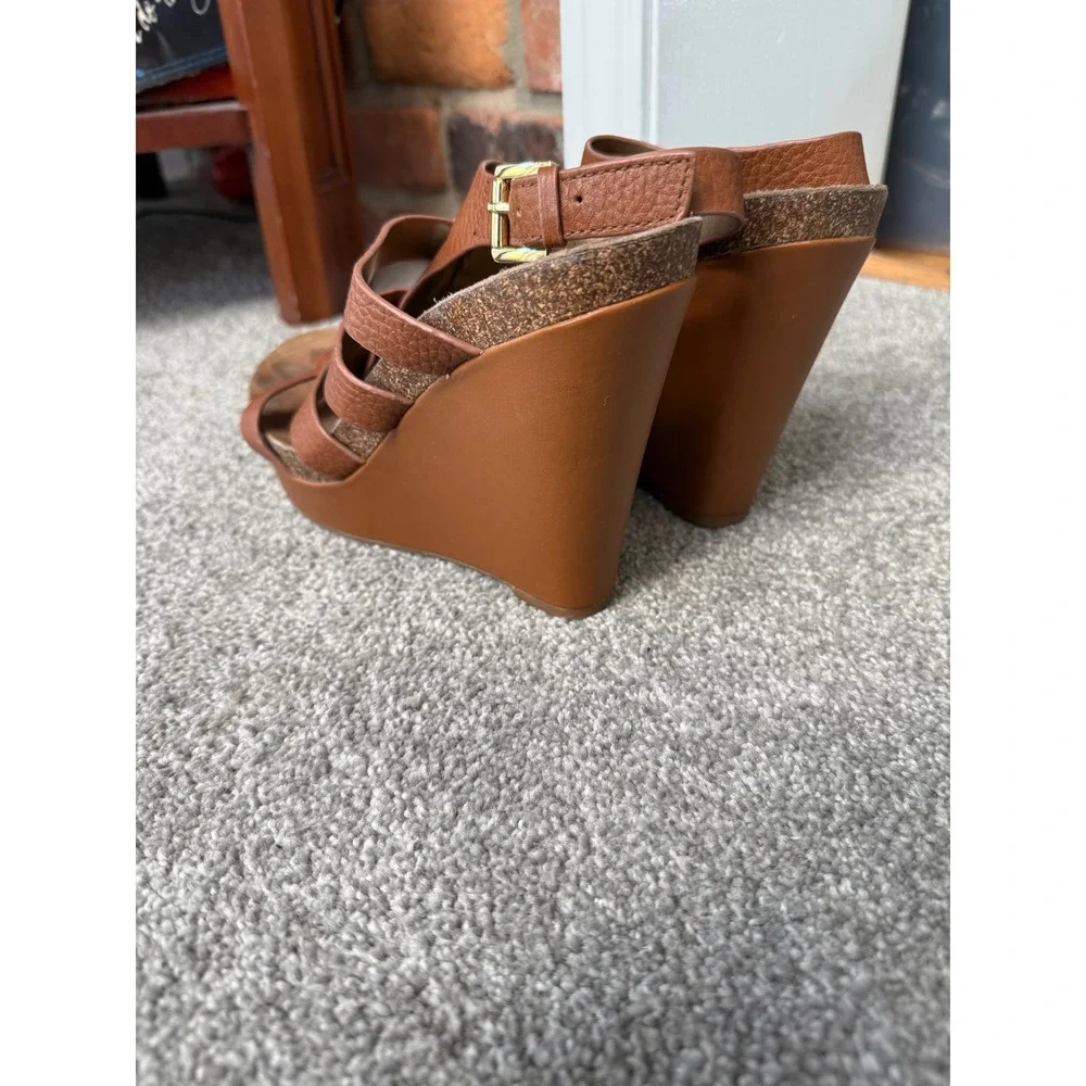 Sam Edelman Nayla Womens Leather Gladiator Sandals Wedge Heels US‎ 9.5